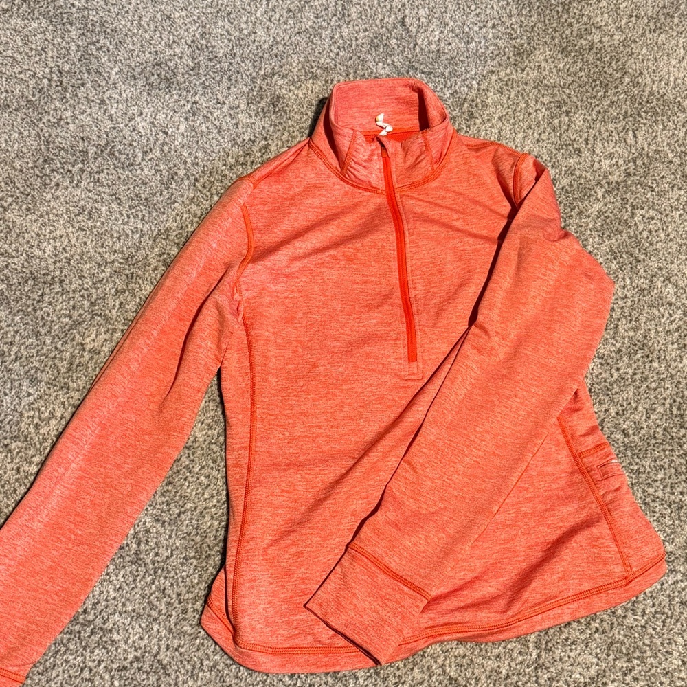 Lucy Women's Coral Quarter-Zip Top